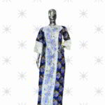 Mofe Collection Ankara Boubou Kaftan: Embroidered Radiance with Shining Stone Accents