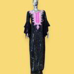 Oreofe Collection: Boubou Kaftan with Baby Pink Embroidery