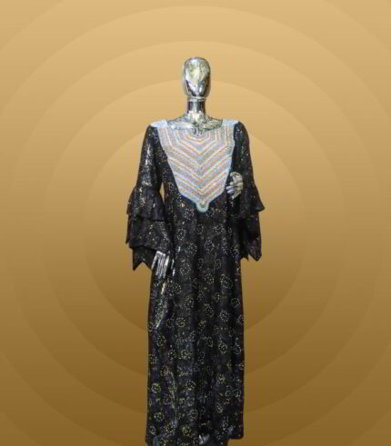 Bola Collection: Boubou Kaftan - Embroidered Radiance with Shining Stone Accents