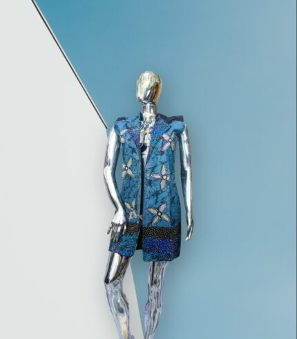 Efe Collection: Azure Dream Stone-Embellished Kimono