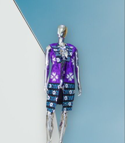 Efe Collection: Midnight Jewel Ankara Kimono