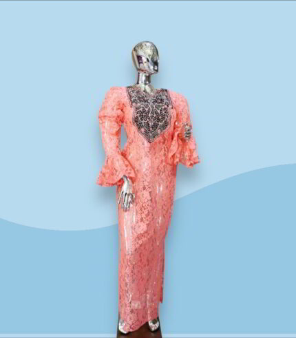 Ekene Collection: Royal Reflections Boubou Kaftan - Luxurious Embroidery and Shimmering Stones