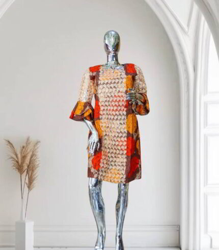 Eniola Collection: Exquisite African-Inspired Dress Adorned With Cord Lace