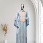 Eri Collection: Whispering Winds Boubou Kaftan - Intricate Embroidery and Sparkling Stones