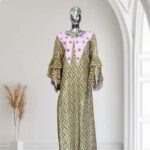 Eri Collection: Golden Grace Boubou Kaftan - Embroidered Opulence and Dazzling Stones