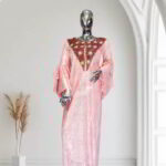 Eri Collection: Ivory Illusion Boubou Kaftan - Embellished Embroidery with Lustrous Stones