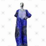 Ewa Collection: Celestial Splendor Boubou Kaftan - Intricate Embroidery and Sparkling Stones