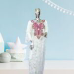 Ire Collection: Luxurious Luminary Kaftan - Embellished Embroidery and Gleaming Stones
