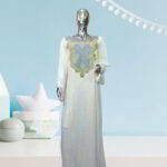 Ire Collection: Moonlit Mirage Kaftan - Handcrafted Embroidery and Radiant Stones