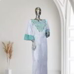 Ibukun Collection: Sapphire Serenade Boubou Kaftan Luxurious - Embroidery with Dazzling Stones