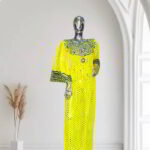 Ibukun Collection: Mystical Melody Boubou Kaftan Handcrafted Embroidery and Radiant Stones