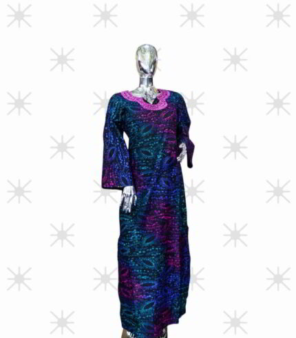 Isioma Collection  - Exquisite Beaded Ankara Boubous Kaftan