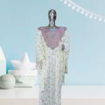 Kiki Collection  Abaya Boubou Kaftan: Embroidered Radiance with Embellished Stone Details