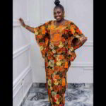 Lola Collection - Opulent Beaded Ankara Boubous Kaftan Ensemble with Intricate Embellishments and Elegant Details