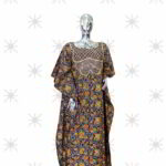 Lola Collection: Enchanted Oasis Embroidered Stone Kaftan