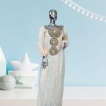 Moronke Collection: Ethereal Essence Kaftan - Embellished Beauty with Radiant Stones