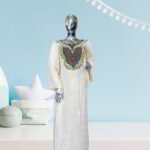 Moronke Collection: Mystic Moonrise Kaftan - Embroidered Opulence with Sparkling Stones