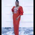 Nimi Collection: Elegant Enchantment Kaftan - Luxurious Embroidery and Gleaming Stones