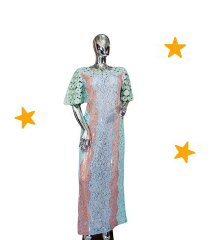 Olori Collection: Ivory Illumination Kaftan - Luxurious Embroidery with Dazzling Stones