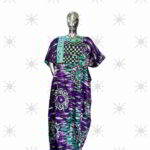 Nifemi Collection: Twilight Tranquility Boubou Kaftan - Embellished Embroidery with Gleaming Stones