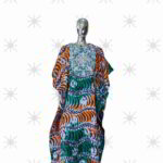 Nifemi Collection: Crystal Cascade Boubou Kaftan - Embroidered Opulence with Shimmering Stones