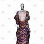 Nifemi Collection: Golden Gleam Boubou Kaftan - Embroidered Splendor with Lustrous Stones