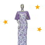 Olori Collection: Gilded Gardens Kaftan - Intricate Embroidery and Shimmering Stones