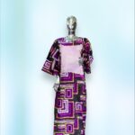 Sope Collection: Golden Heritage Ankara Boubou - Handcrafted Embroidery with Shimmering Stones