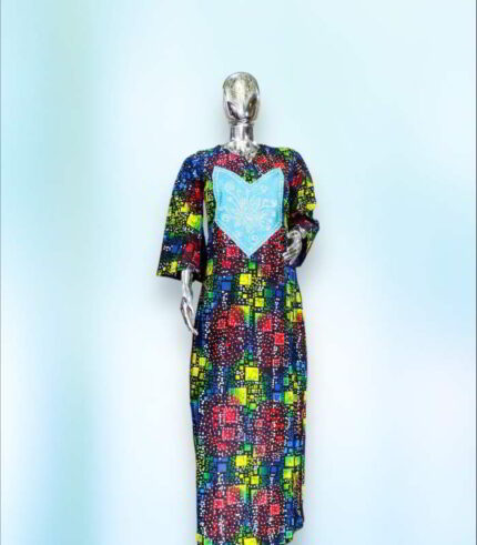 Sope Collection: Ankara Dreams Kaftan - Embellished Embroidery with Dazzling Stones