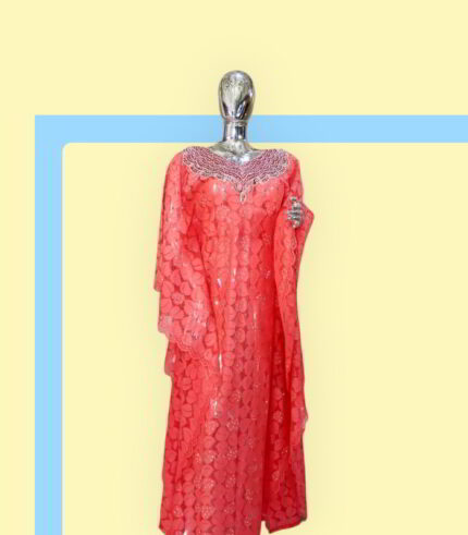 Tiara Collection: Twilight Treasures Boubou Kaftan - Intricate Embroidery and Dazzling Stonework