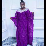 Tiara Collection: Oceanic Opulence Boubou Kaftan - Handcrafted Embroidery and Radiant Stones