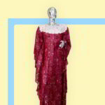 Tiara Collection: Golden Gala Kaftan - Embellished Beauty with Shimmering Stones