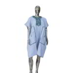Tiolu Collection: Golden Radiance Danshiki Boubou - Handcrafted Embroidery and Lustrous Stones