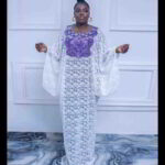 Toke Collection: Twilight Tranquility Boubou Kaftan - Embroidered Beauty with Shiny Stones