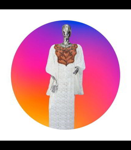 Toke Collection: Golden Gala Boubou Kaftan - Embellished Elegance with Shimmering Stones