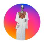 Toke Collection: Golden Gala Boubou Kaftan - Embellished Elegance with Shimmering Stones