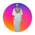 Toke Collection: Celestial Splendor Boubou Kaftan - Handcrafted Embroidery and Sparkling Stones