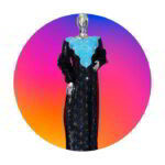 Tomi Collection Boubou Kaftan: Embroidered Charm with Glimmering Gemstone Embellishments