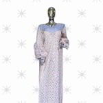 Wura Collection Boubou Kaftan: Embroidered Splendor with Captivating Crystal Embellishments