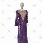 Wura Collection Boubou Kaftan: Embroidered Extravagance with Glittering Gemstone Accents