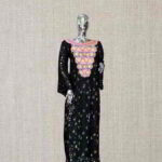 Yimi Collection Boubou Kaftan: Embroidered Sophistication with Mesmerizing Gemstone Accents