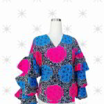 Ime Collection: Ankara Top Adorned with Stunning Gemstones
