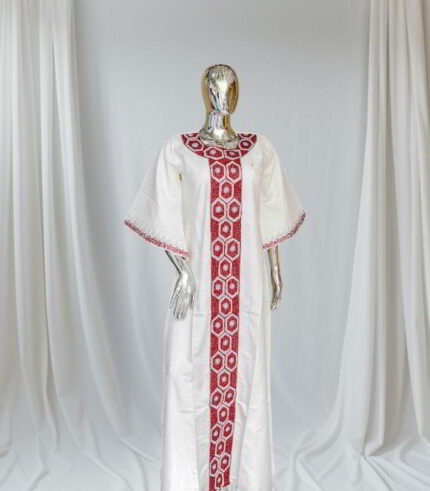Olori Collection: Grandeur Embroidered Linen Kaftan