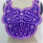 Purple and Pink Neck Embroidery
