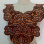 Brown and Yellow Embroidered Masterpiece