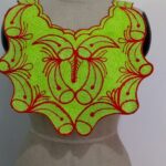 Yellow and Orange Embroidery Neck
