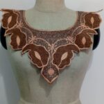 Elegant Bronze Embroidered Collar