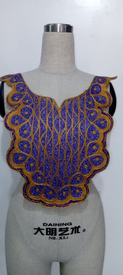 Purple Full Neck Embroidery