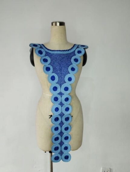 Blue Long-Neck Embroidery