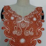 Orange U-shape Embroidery